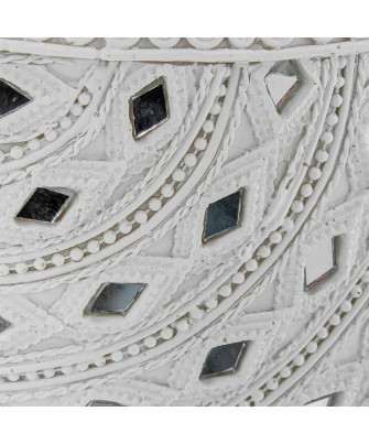 Figura Resina Menina Blanca C/espejos