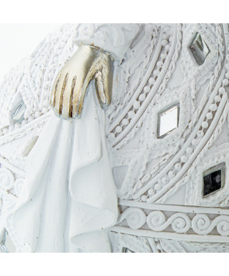 Figura Resina Menina Blanca C/espejos