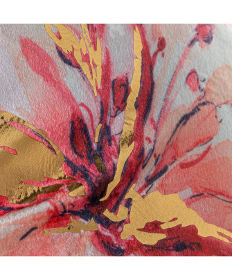 Cojín Terciopelo Flor Rosa