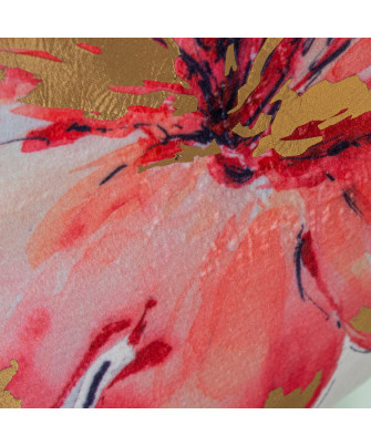 Cojín Terciopelo Flor Rosa