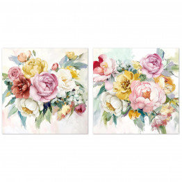 Set Cuadros Arte Floral 80 x 80 cm