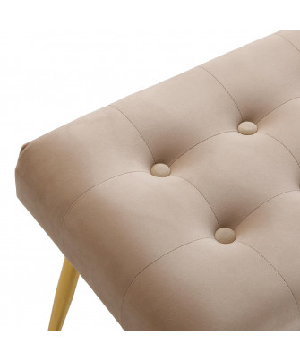 Pie de Cama Velvet Beige