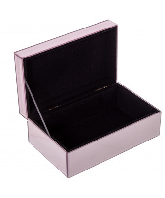 Joyero Cristal Rosa Flores