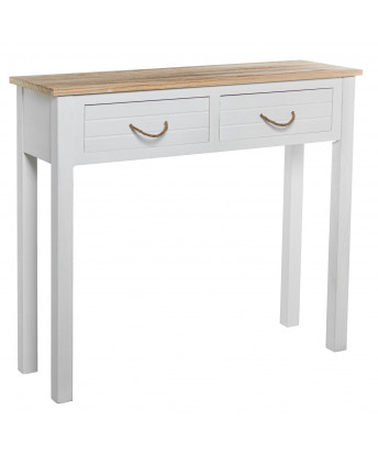 Recibidor Mediterráneo Blanco / Madera