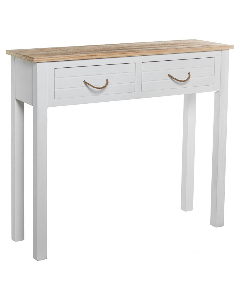 Recibidor Mediterráneo Blanco / Madera