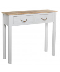 Recibidor Mediterráneo Blanco / Madera