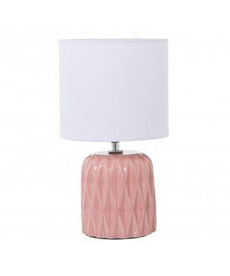 Lámpara Sobremesa Cerámica Rosa