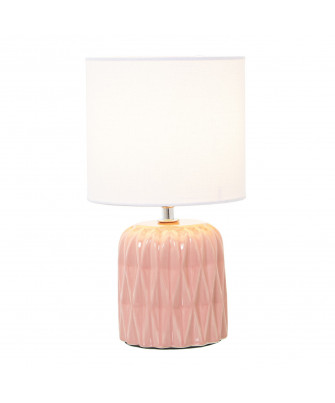 Lámpara Sobremesa Cerámica Rosa