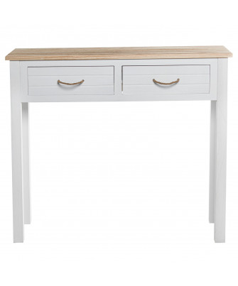 Recibidor Mediterráneo Blanco / Madera