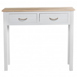 Recibidor Mediterráneo Blanco / Madera