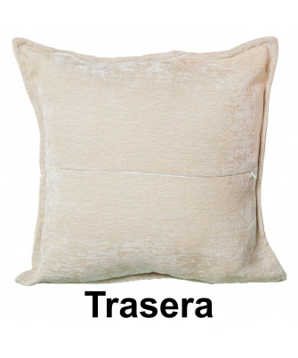 Cojín Liso Terciopelo Beige