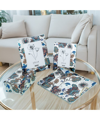 Portafotos Cristal Hojas Mandala