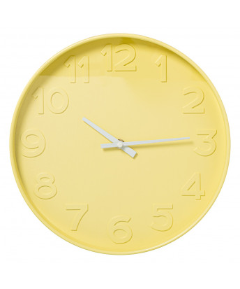 Reloj Pared Acrílico 30cm Amarillo