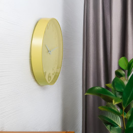 Reloj Pared Acrílico 30cm Amarillo