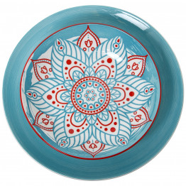 Vajilla 18 Pzs Porcelana Azul Mandala