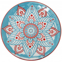 Vajilla 18 Pzs Porcelana Azul Mandala