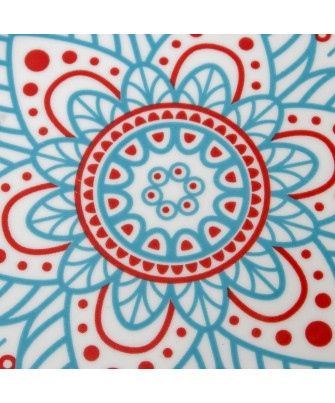 Vajilla 18 Pzs Porcelana Azul Mandala