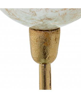 Portavelas Cristal Aluminio