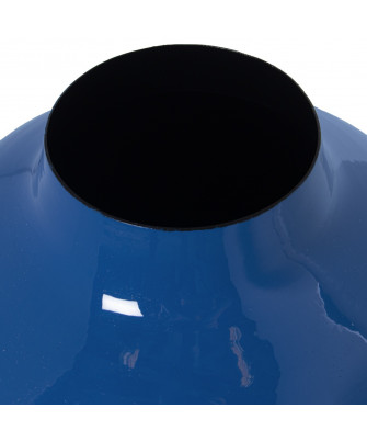 Jarrón Metal Esmaltado Azul