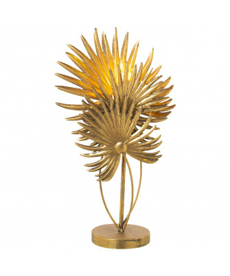 Lámpara Sobremesa Palmera Oro Viejo