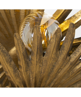 Lámpara Sobremesa Palmera Oro Viejo