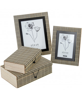 Portafotos Madera y Mimbre