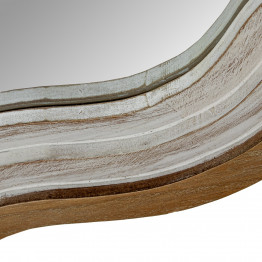 Espejo Madera Natural Blanco 80