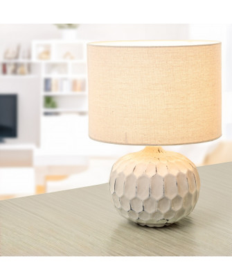 Lámpara Sobremesa Cerámica Crudo