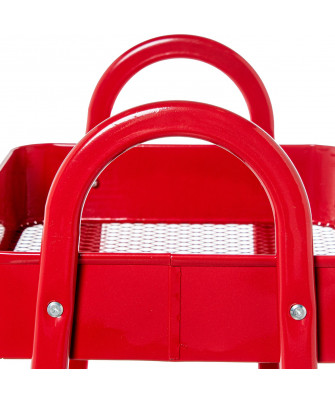Carrito Almacenamiento Metal Rojo