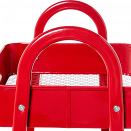 Carrito Almacenamiento Metal Rojo