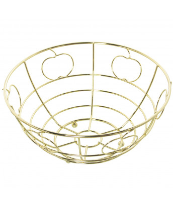 Frutero Metal Dorado Manzana