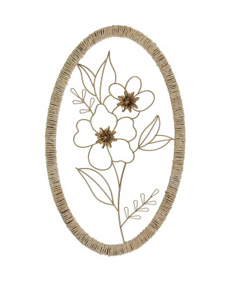 Deco Pared Metal Flores