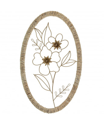 Deco Pared Metal Flores