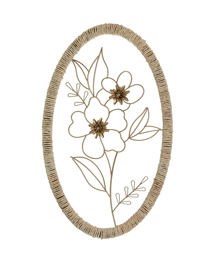 Deco Pared Metal Flores