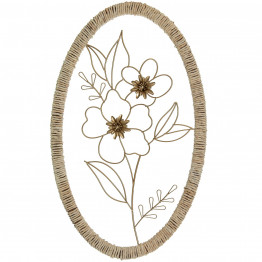 Deco Pared Metal Flores