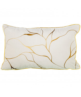 Cojín Lena Terciopelo Crema / Oro