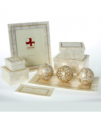 Set 3 Bolas Nácar Abstracto