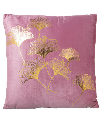 Cojín Terciopelo Rosa Reflejo Dorado