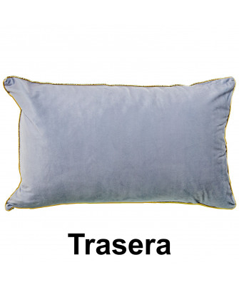 Cojín Lena Terciopelo Gris/Oro
