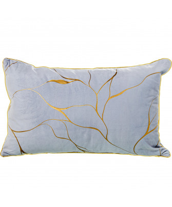 Cojín Lena Terciopelo Gris/Oro