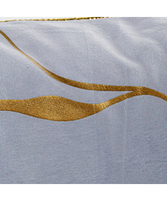 Cojín Lena Terciopelo Gris/Oro