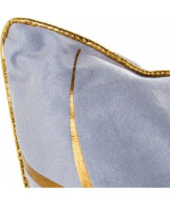 Cojín Lena Terciopelo Gris/Oro