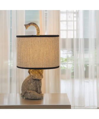 Lámpara Elefante Efecto Ratán