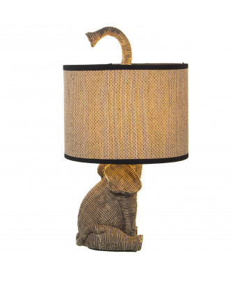 Lámpara Elefante Efecto Ratán
