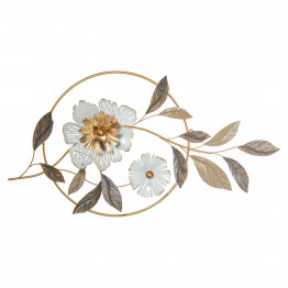 Deco Pared Flores Metal