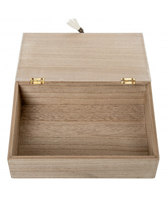 Caja Madera Decorada Flores