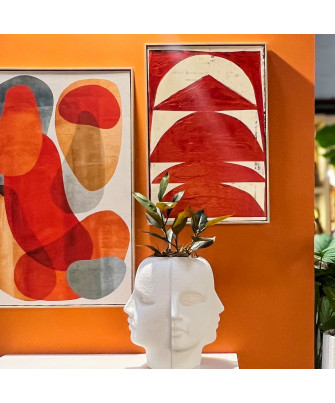 Cuadro Abstracto Rojo Intenso