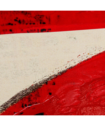 Cuadro Abstracto Rojo Intenso