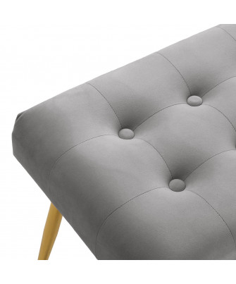 Pie de Cama Velvet Gris