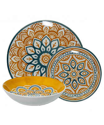 Vajilla Porcelana 18 Piezas Mandala II